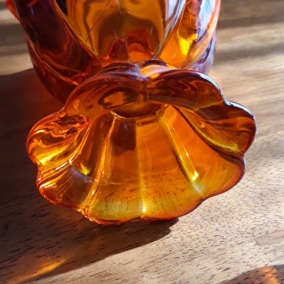1930's period glass vase with top - Picture 5 of 5